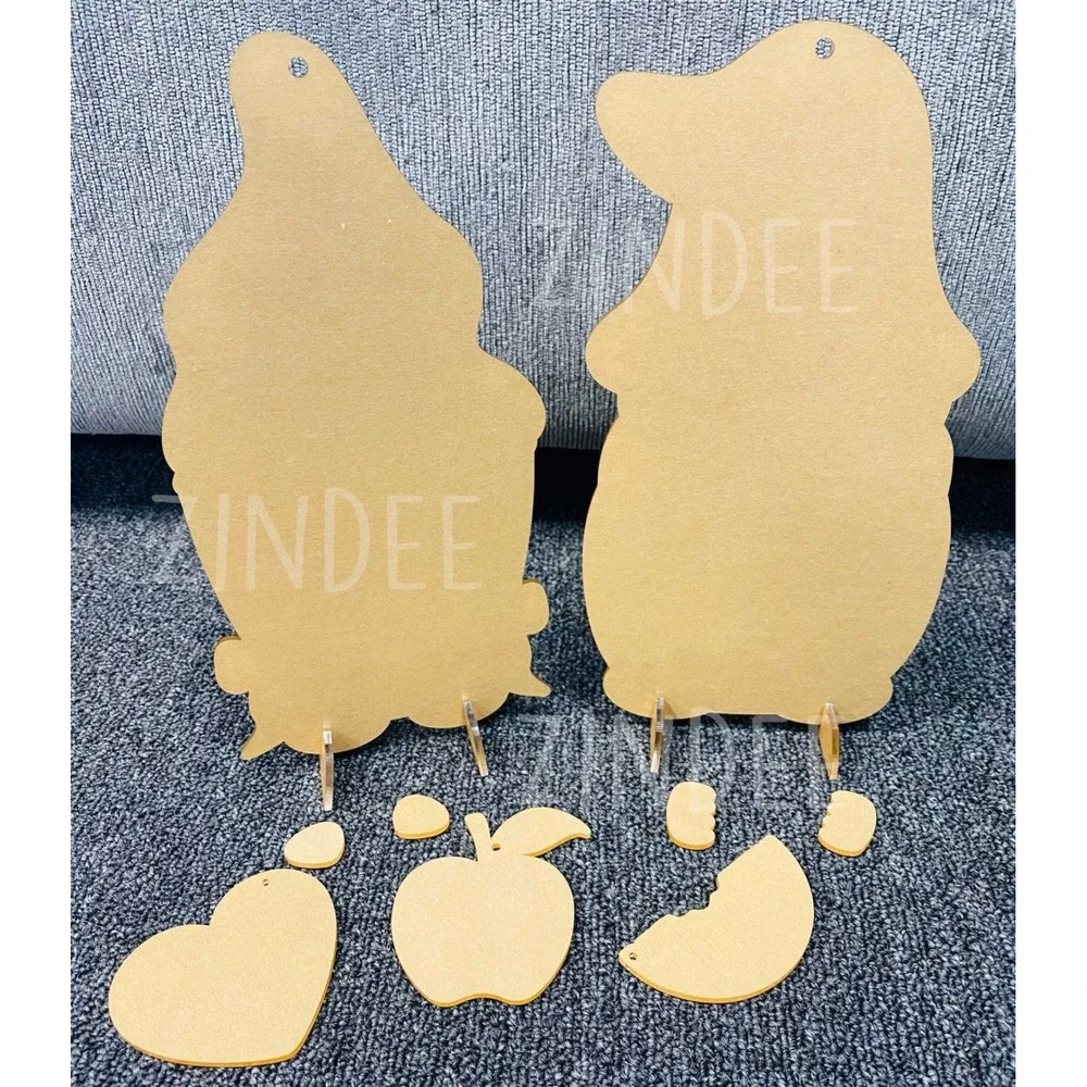 Unfinished 10 inch Gnome Acrylic Cutout Set Craft DIY Boy‎ Girl hands only